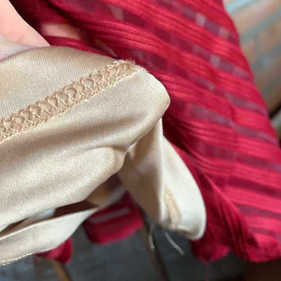 Torrid women’s size 4 top red tan lining sleeveless size 4x boho office party - Picture 10 of 13